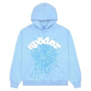 (Young Thug) Sky Blue Web Sp5der Hoodie